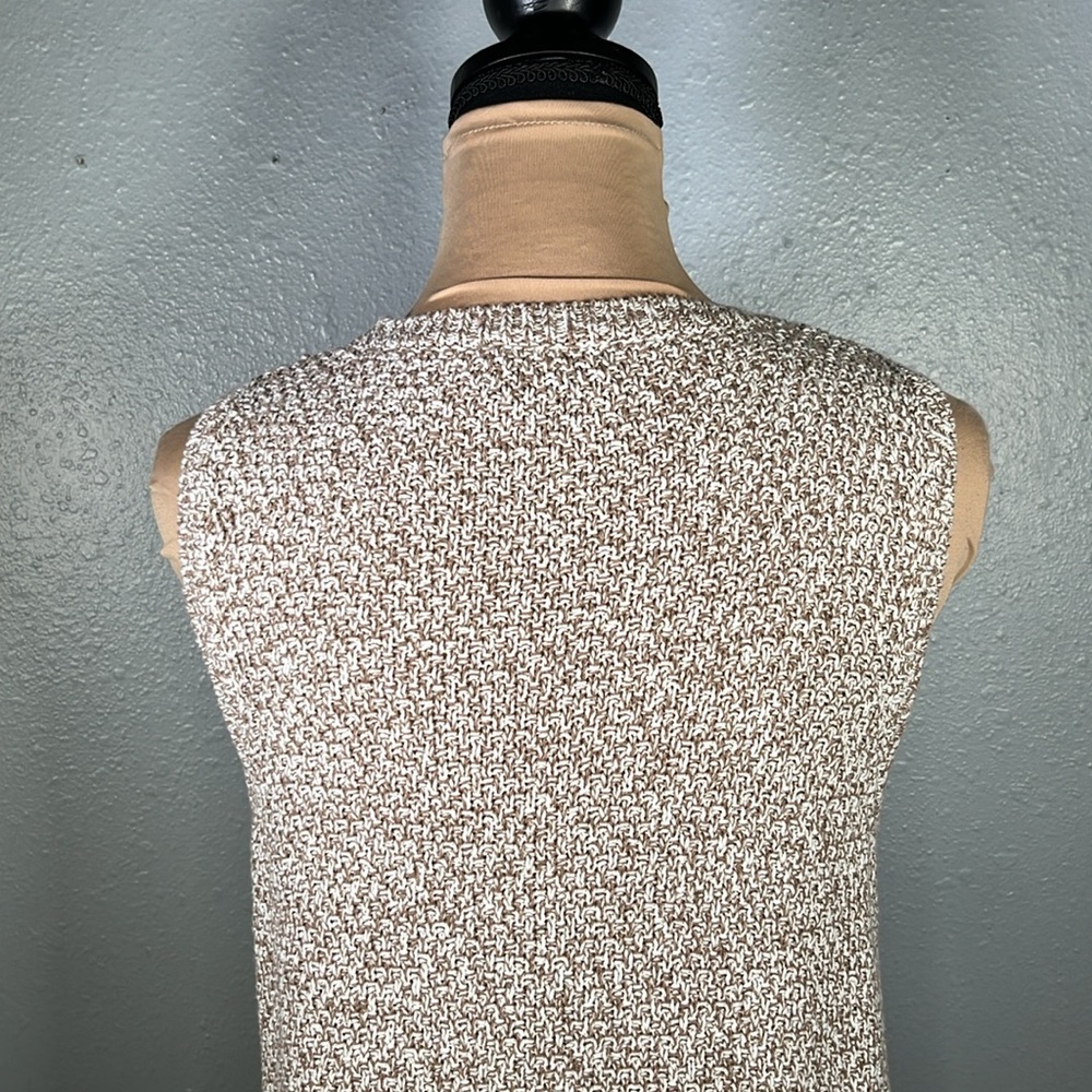 G by Giuliana sleeveless crewneck cream knit tunic sweater size M | coastal - Picture 5 of 8